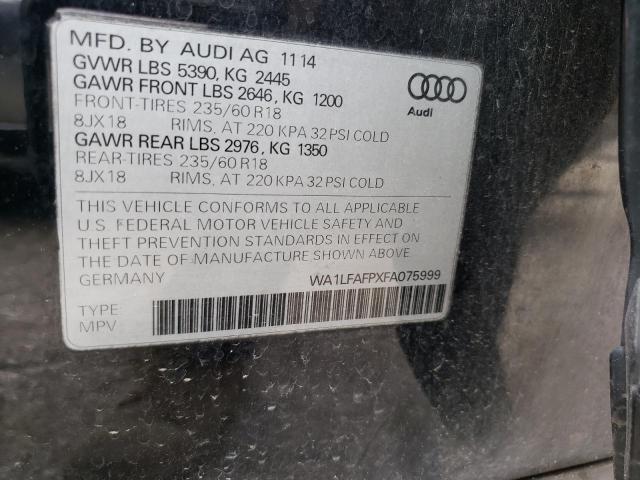 Photo 14 from auction – 2015 AUDI Q5 PREMIUM with VIN WA1LFAFPXFA075999