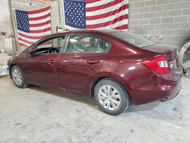 Photo 2 from auction – 2012 HONDA CIVIC LX with VIN 19XFB2F57CE078953