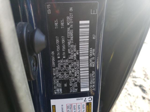 Photo 10 from auction – 2015 TOYOTA 4RUNNER SR with VIN JTEBU5JR0F5248067
