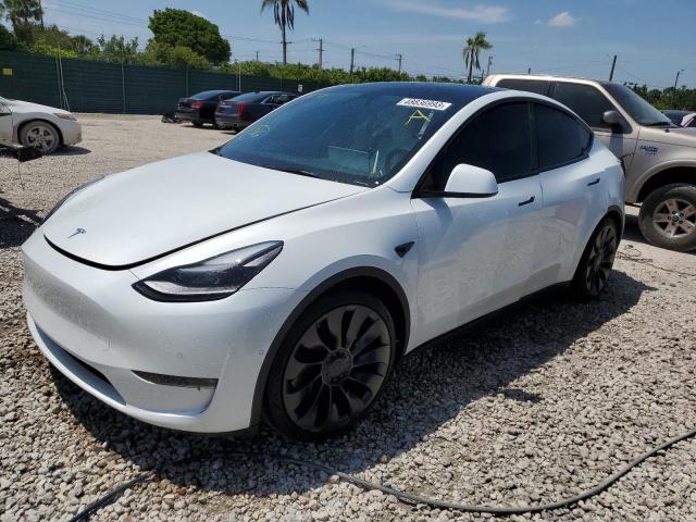 TESLA MODEL Y 2021 with VIN 5YJYGDEF4MF266454 - Photo from auction