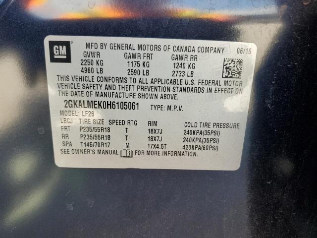 Photo 14 from auction – 2017 GMC TERRAIN SL with VIN 2GKALMEK0H6105061