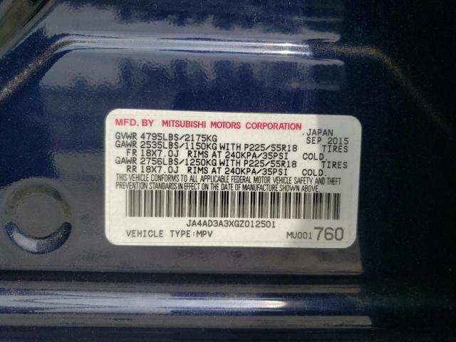 Photo 14 from auction – 2016 MITSUBISHI OUTLANDER with VIN JA4AD3A3XGZ012501