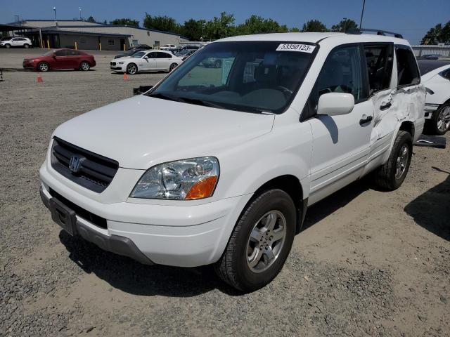 HONDA PILOT EXL 2003 with VIN 2HKYF18683H524827 - Photo from auction