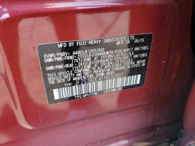 Photo 14 from auction – 2015 SUBARU FORESTER 2 with VIN JF2SJADC4FH830881