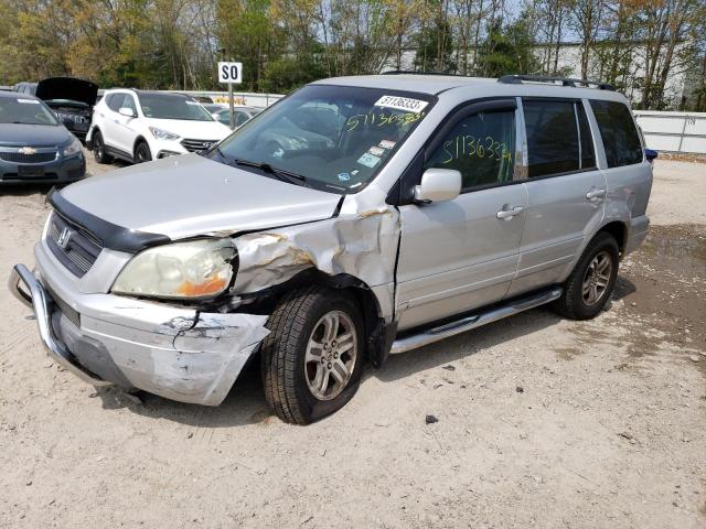 HONDA PILOT EXL 2004 with VIN 2HKYF18764H551597 - Photo from auction