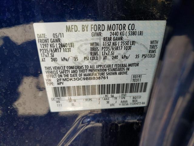 Photo 14 from auction – 2011 FORD EDGE SE with VIN 2FMDK3GC9BBB38761