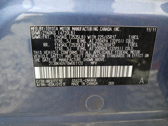 Photo 14 from auction – 2011 TOYOTA RAV4 with VIN 2T3BK4DV7BW061120