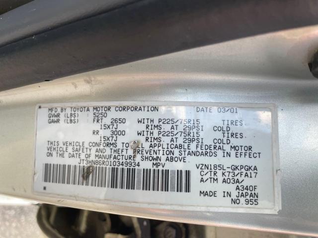 Photo 10 from auction – 2001 TOYOTA 4RUNNER SR with VIN JT3HN86R010349934
