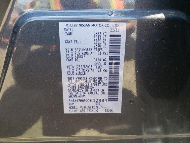 Photo 14 from auction – 2013 NISSAN PATHFINDER with VIN 5N1AR2MN9DC612984