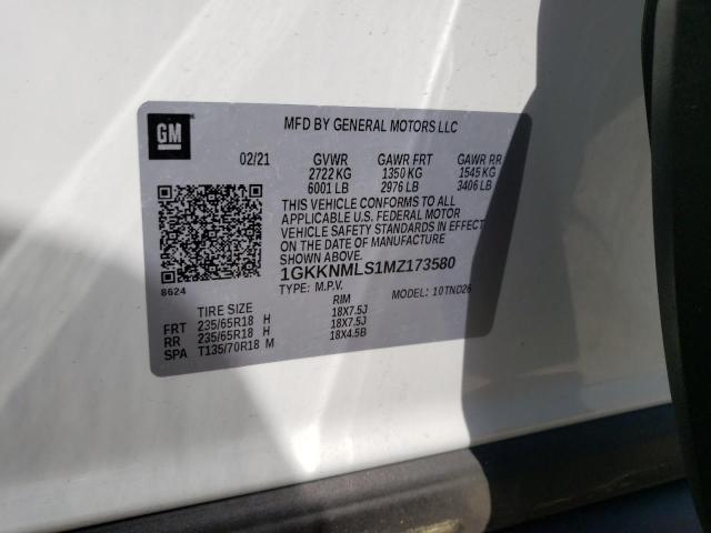 Photo 14 from auction – 2021 GMC ACADIA SLT with VIN 1GKKNMLS1MZ173580