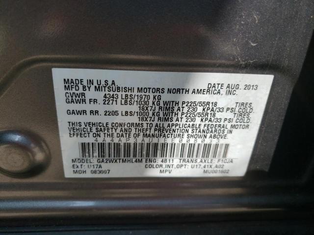 Photo 14 from auction – 2014 MITSUBISHI OUTLANDER with VIN 4A4AP3AU1EE008033