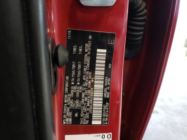 Photo 14 from auction – 2016 TOYOTA 4RUNNER SR with VIN JTEBU5JR4G5300074