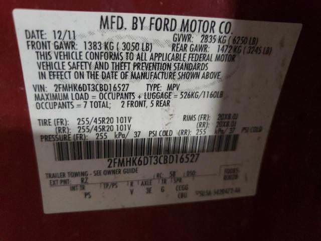 Photo 14 from auction – 2012 FORD FLEX LIMIT with VIN 2FMHK6DT3CBD16527