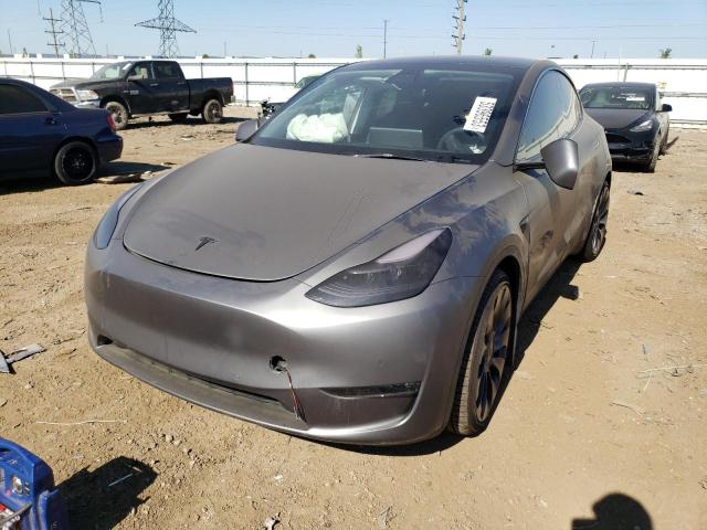 TESLA MODEL Y 2021 with VIN 5YJYGDEF8MF266621 - Photo from auction