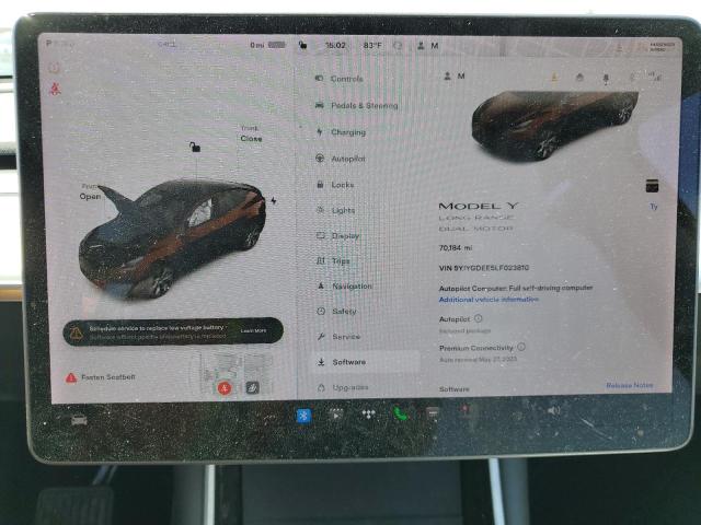 Zdjęcie 9 z aukcji – 2020 TESLA MODEL Y z VIN 5YJYGDEE5LF023810