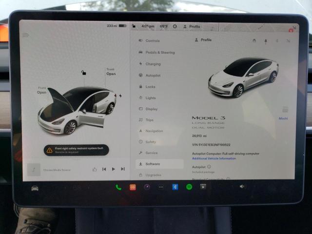 Photo 9 from auction – 2022 TESLA MODEL 3 with VIN 5YJ3E1EB3NF199522