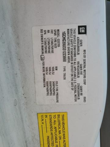 Photo 14 from auction – 2003 CHEVROLET EXPRESS G3 with VIN 1GCHG39U331223668