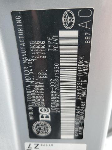Photo 14 from auction – 2006 TOYOTA COROLLA MA with VIN 2T1KR32E26C601630