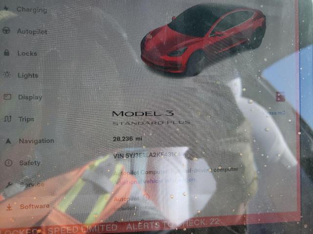 Photo 9 from auction – 2019 TESLA MODEL 3 with VIN 5YJ3E1EA2KF431644