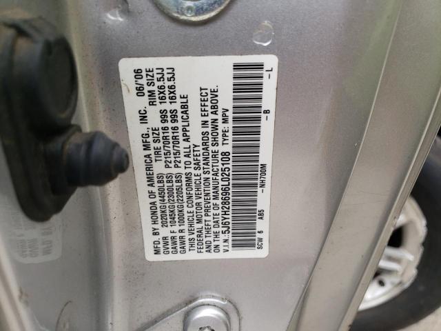 Photo 14 from auction – 2006 HONDA ELEMENT EX with VIN 5J6YH28696L025108