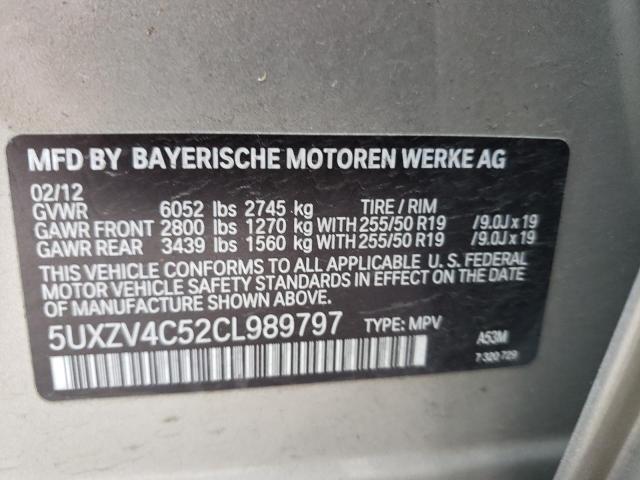 Photo 14 from auction – 2012 BMW X5 XDRIVE3 with VIN 5UXZV4C52CL989797
