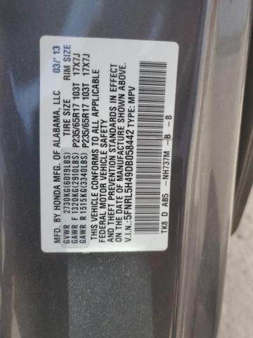 Photo 14 from auction – 2013 HONDA ODYSSEY EX with VIN 5FNRL5H49DB058442