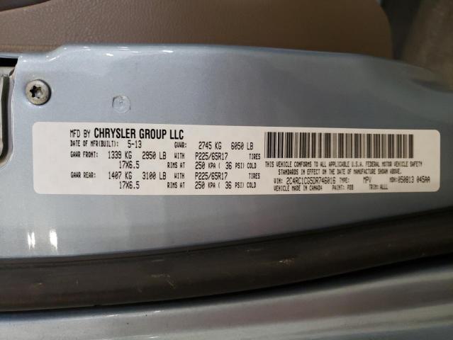 Photo 14 from auction – 2013 CHRYSLER TOWN & COU with VIN 2C4RC1CG5DR746016