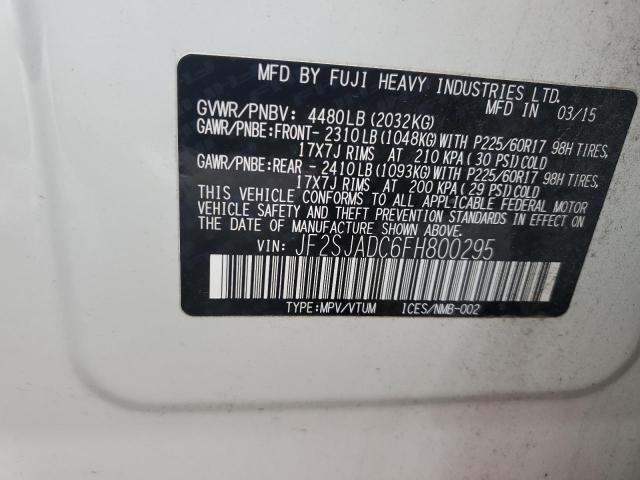 Photo 14 from auction – 2015 SUBARU FORESTER 2 with VIN JF2SJADC6FH800295