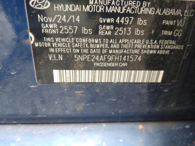 Photo 10 from auction – 2015 HYUNDAI SONATA SE with VIN 5NPE24AF9FH141574