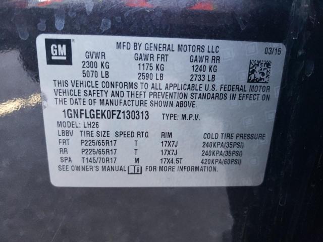Photo 14 from auction – 2015 CHEVROLET EQUINOX LT with VIN 1GNFLGEK0FZ130313