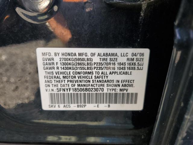 Photo 14 from auction – 2006 HONDA PILOT EX with VIN 5FNYF18506B023070