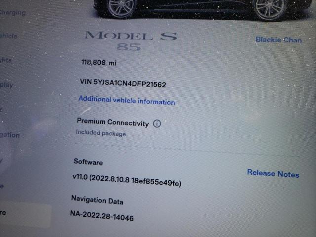Photo 9 from auction – 2013 TESLA MODEL S with VIN 5YJSA1CN4DFP21562