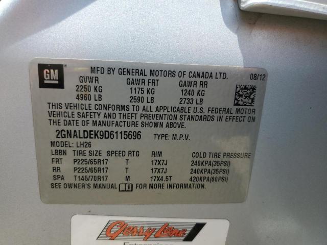 Photo 14 from auction – 2013 CHEVROLET EQUINOX LT with VIN 2GNALDEK9D6115696