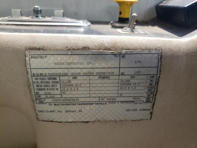 Photo 10 from auction – 1997 OVER MOTOR HOME with VIN 4UZ6VLCAXVC696630