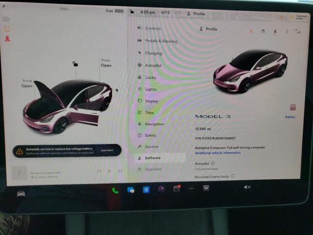 Photo 9 from auction – 2022 TESLA MODEL 3 with VIN 5YJ3E1EA8NF124807