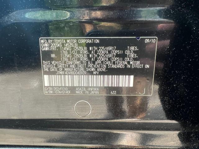 Photo 10 from auction – 2011 TOYOTA RAV4 with VIN JTMBF4DV8BD040939