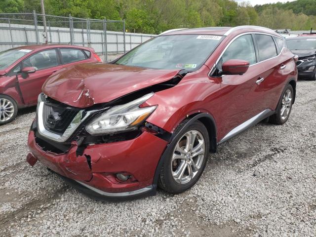 NISSAN MURANO S 2016 with VIN 5N1AZ2MH2GN130442 - Photo from auction