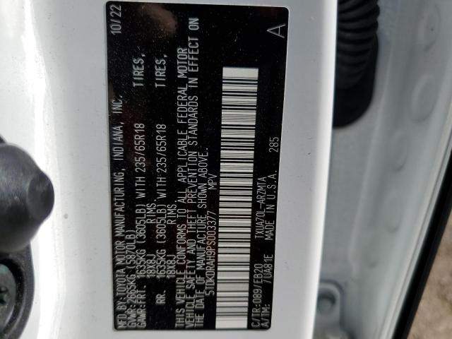 Photo 14 from auction – 2023 TOYOTA HIGHLANDER with VIN 5TDKDRAH9PS003377