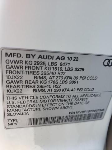 Photo 14 from auction – 2023 AUDI Q8 PRESTIG with VIN WA1FVBF16PD007345