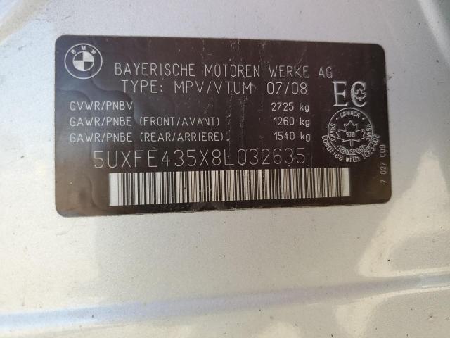 Photo 14 from auction – 2008 BMW X5 3.0I with VIN 5UXFE435X8L032635