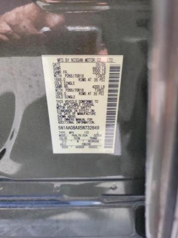 Photo 10 from auction – 2005 NISSAN ARMADA SE with VIN 5N1AA08AX5N732849