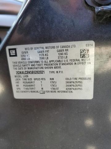 Photo 14 from auction – 2014 CHEVROLET EQUINOX LT with VIN 2GNALCEK5E6282021