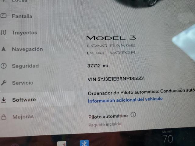 Photo 9 from auction – 2022 TESLA MODEL 3 with VIN 5YJ3E1EB6NF185551