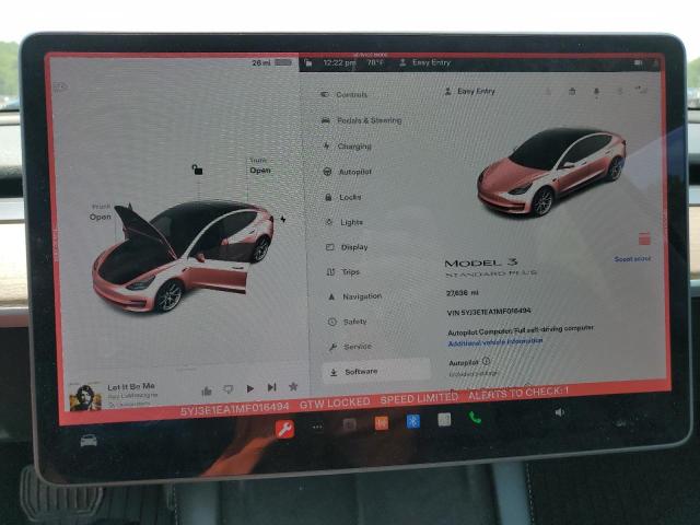 Photo 9 from auction – 2021 TESLA MODEL 3 with VIN 5YJ3E1EA1MF016494