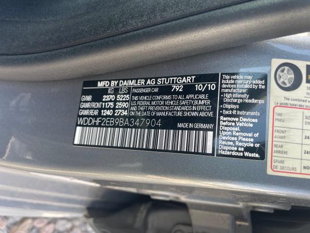 Photo 10 from auction – 2011 MERCEDES-BENZ E 350 BLUE with VIN WDDHF2EB9BA347904