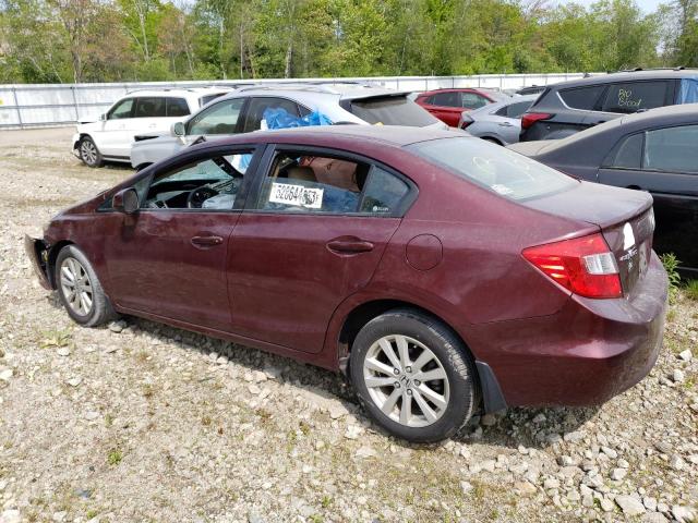 Photo 2 from auction – 2012 HONDA CIVIC EX with VIN 2HGFB2F88CH542705