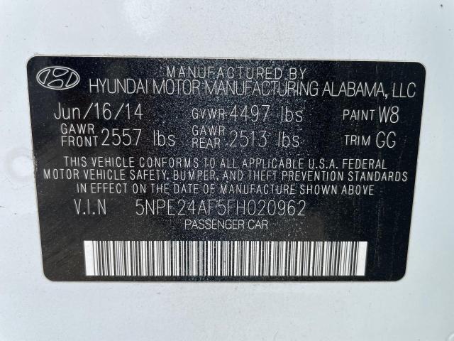 Photo 10 from auction – 2015 HYUNDAI SONATA SE with VIN 5NPE24AF5FH020962