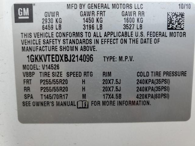 Photo 14 from auction – 2011 GMC ACADIA DEN with VIN 1GKKVTEDXBJ214096