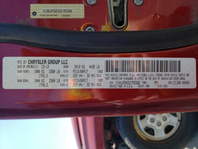 Photo 14 from auction – 2014 JEEP PATRIOT SP with VIN 1C4NJPBA2ED705366
