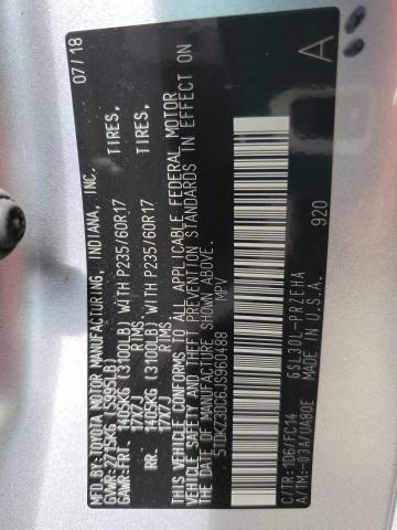 Photo 14 from auction – 2018 TOYOTA SIENNA LE with VIN 5TDKZ3DC6JS960488